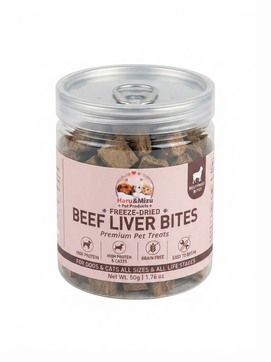 Haru & Mizu - Freeze-Dried Beef Liver Bites: