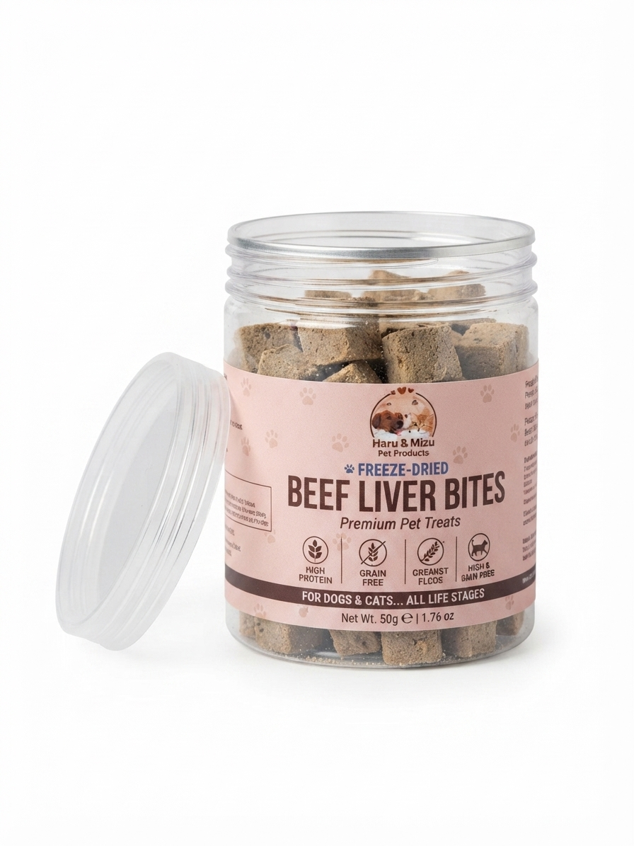 Haru & Mizu - Freeze-Dried Beef Liver Bites: